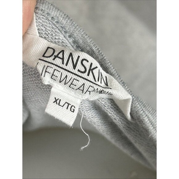 Danskin T-shirt long-sleeve size XL gray active workout Gym Wear Yoga Sweater - Picture 4 of 4